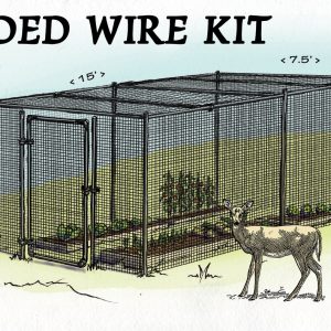 7.5' H Welded Wire Garden Fence Kit- Fully Enclosed 15' x 15'